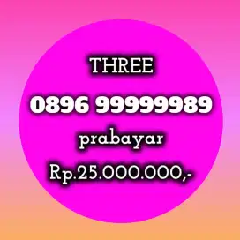 NOMOR CANTIK THREE 99999989