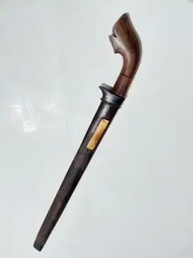 Golok Ujung Turun Handle Tanduk Bule