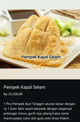 Pempek Palembang & Dimsum Homemade PO Request tanggal