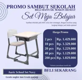 Set Meja Sekolah (SD, SMP, SMA, Kuliah)