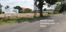 Dijual TANAH  muka 85m PINGGIR JALAN bisa untuk 18 rukok & 3 gudang