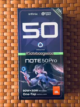 infinix Note 50 Pro 8+8/256 Gb baru segel box garansi resmi 1 tahun