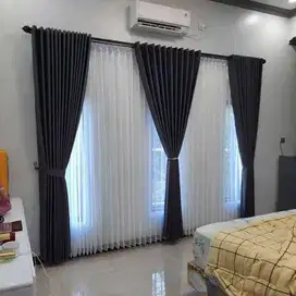 Jual & Pasang Tirai Gorden Vitrase Wallpaper Korden Gordeng Hordeng