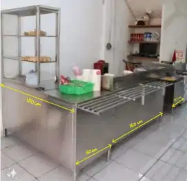 Etalase dan set dandang stanless steel