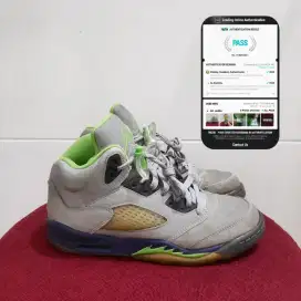 Sepatu Second NIKE JORDAN RETRO 5 GREEN BEAN