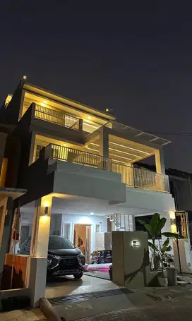 Rumah Lux Minimalis 2 Lantai Living Room Luas0Di Antapani Kota Bandung