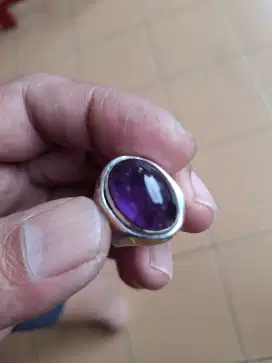 Cincin batu Kecubung amethyst Kalimantan