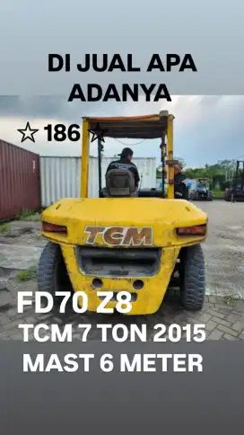 Bahan TCM 7 ton 2015 FD70 Z8 6 meter