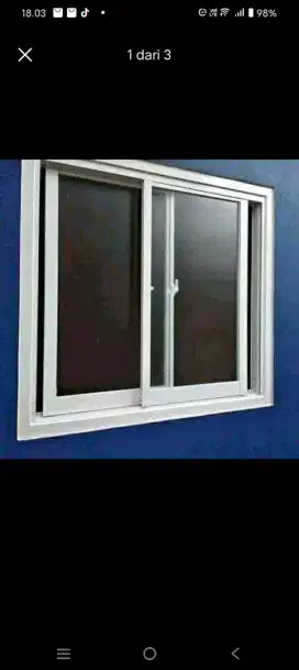 Kusen aluminium pintu kaca
