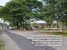 Termurah lahan pinggir jalan raya balong panggang