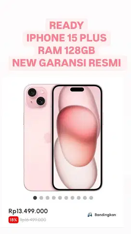 PROMO!!! IPHONE 15 PLUS 128GB NEW GARANSI RESMI IBOX