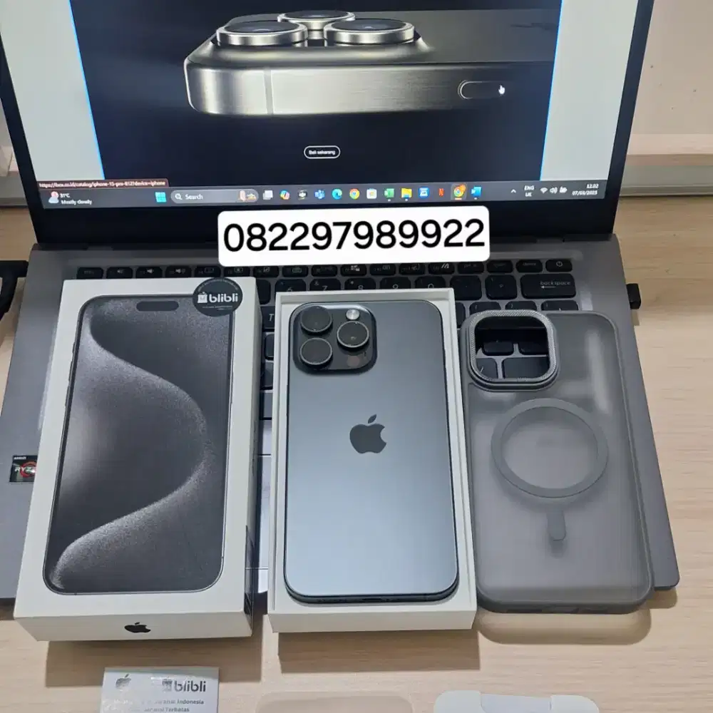 IPhone 15 Pro Max 256 GB Black Titanium Garansi Ibox Resmi Indonesia