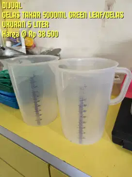 GELAS TAKAR 5000ML GREEN LEAF/GELAS UKUR 5 LITER