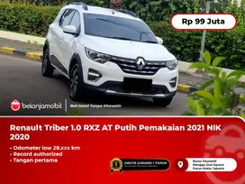 [ LOW KM 28RB ] Renault Triber 1.0 RXZ AT Putih 2020/2021