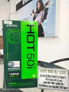 INFINIX HOT 50i 6+6/128 NEW (SEGEL BOX)