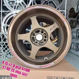 Velg spoon Evo Regamaster ring 15 lebar 7-8 
pcd 4x100 ET 40-25