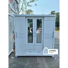 LEMARI SLEDING 4 PINTU / LEMARI PAKAIAN / LEMARI SLIDING MURAH