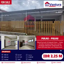 Rumah Di Daerah Pulau - Pulau, Kondisi Terawat Siap Huni