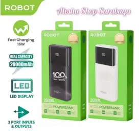 Power Bank ROBOT RT22S 20.000 mAh Fast Charging PD 15W 3 Output Type-C