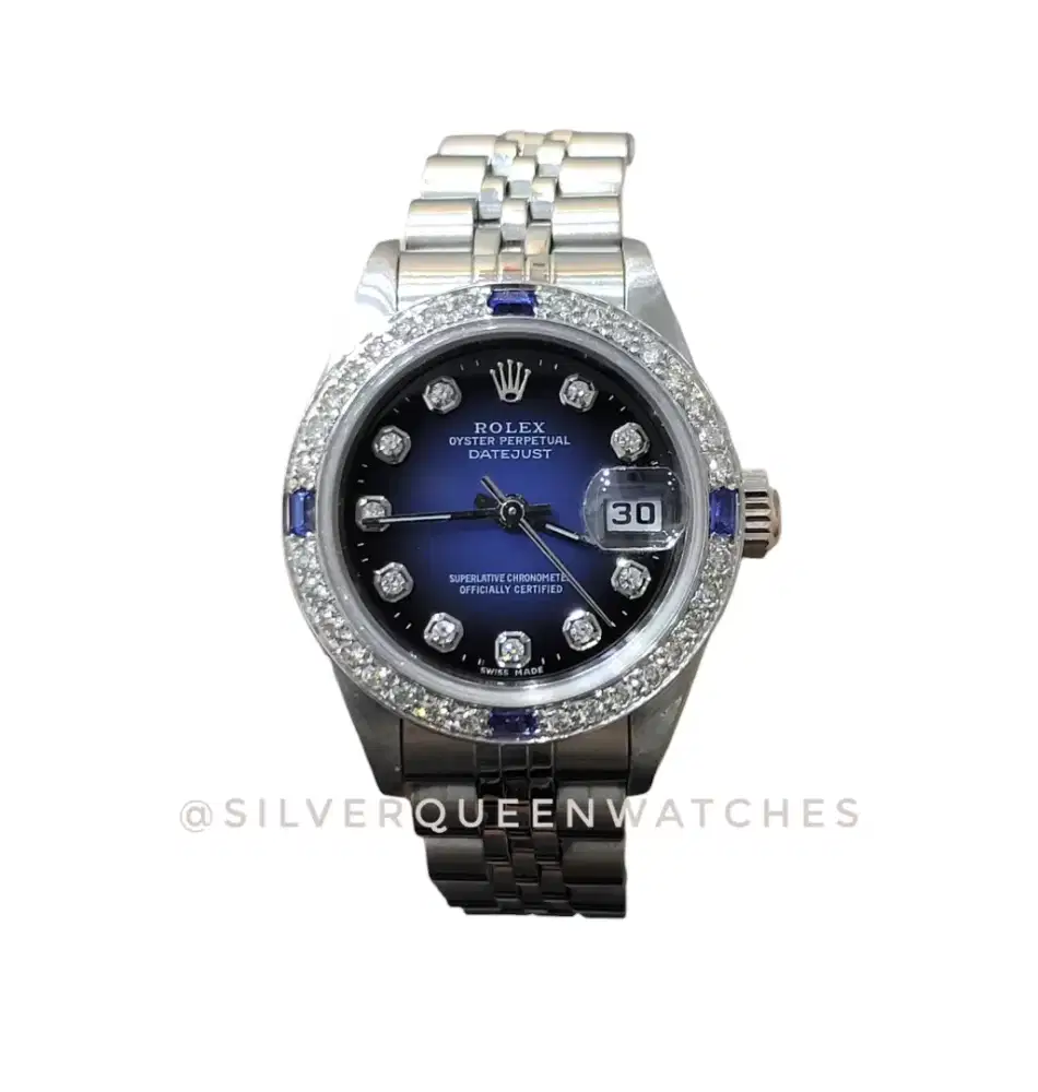 Rolex ladies Biru tutone Diamond