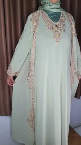 Busana muslimah gamis plus outer