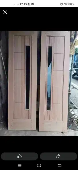 Pintu 2 nya ready dari kayu bekas Meranti oven berkualitas