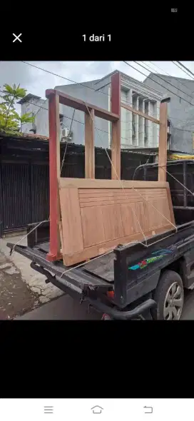 Pintu minimalis Nya ready dari kayu bekas Meranti oven berkualitas