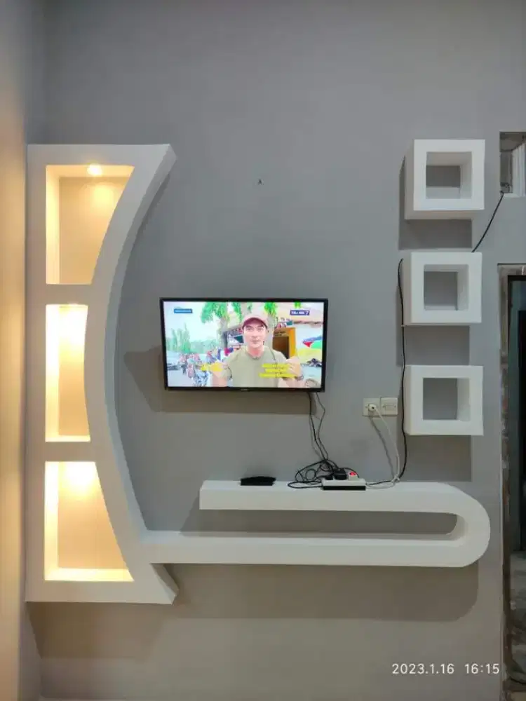 Plafon pvc,partisi gypsum,molding,wall panel,instalasi listrik