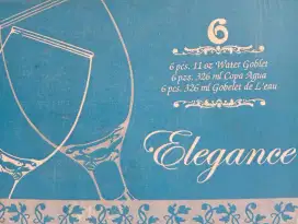 1 set (6 pcs) Elegance Water Goblet) 11oz (326ml)