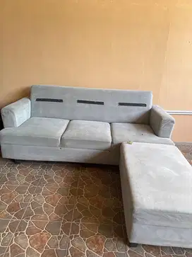 Sofa 3 seat + tambahan dudukan