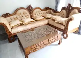 Promo Cicilan Kursi Sofa Jati Ukir Gratis 1x Cicilan