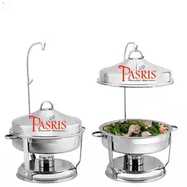 Pemanas Gaantung Silver/Hanging Big Round Chafing Dish Silver