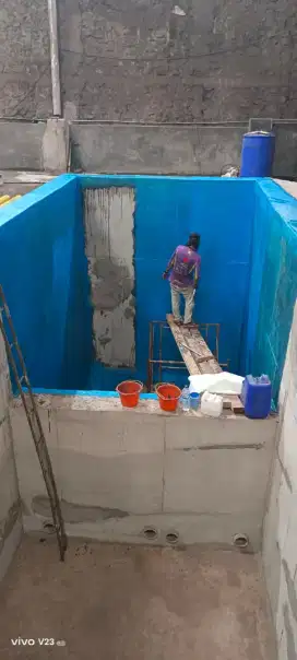 Lining Fibreglass Pada Dak Beton