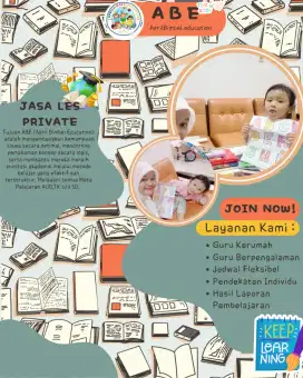 GURU LES PRIVATE untuk AUD, TK s/d SD