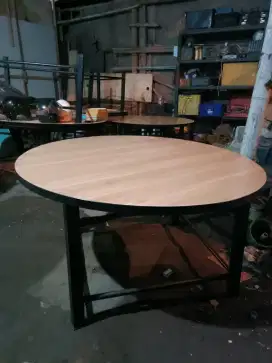 meja bulat diameter 140+180 tinggi 75