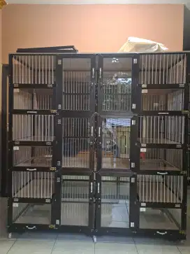 Kandang Kucing Alumunium 6 Pintu (3 lantai)