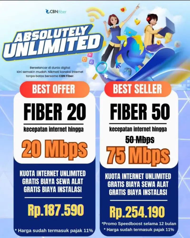 Wi-Fi CBN fiber unlimited