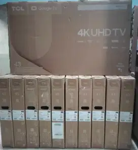 New LED TCL GOOGLE TV 4K 43V6B GARANSI RESMI 3 TAHUN