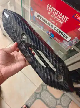 Tameng knalpot ori honda genio carbon hitam