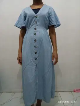 Prelove dress wanita denim zara