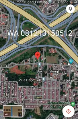 Kavling Cilalung Jombang pinggir toll Serpong