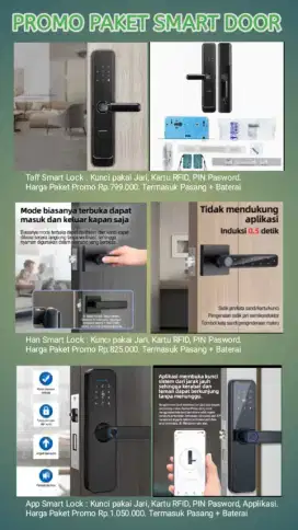 Smart door Lock Paket Promo
