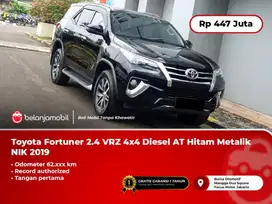 [ WARRANTY ] Toyota Fortuner 2.4 VRZ 4x4 Diesel AT Hitam 2019/2020