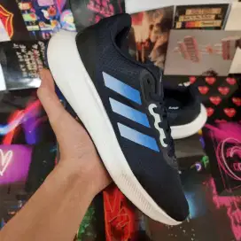 Sepatu Sneakers Running Casual Pria Adidas Dark Navy Orange