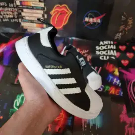 Sepatu Sneakers Anak Adidas Kids Black White Murah