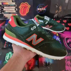 Sepatu Sneakers Casual Pria Nb Green Red Orange Murah