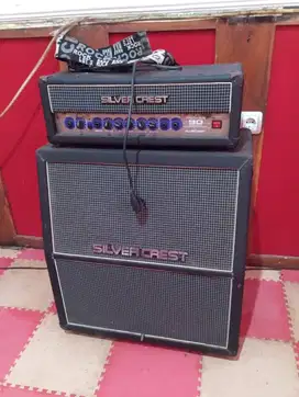 Amplifier bass dan gitar merk silver cress plus cabinet
