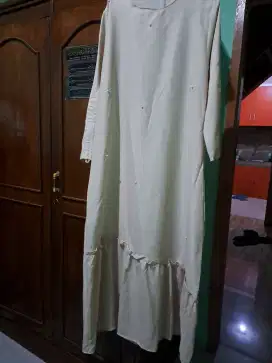 Gamis umpak wrna krem