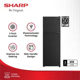 Kulkas sharp 2pintu SJ-426SI-GK, 315liter