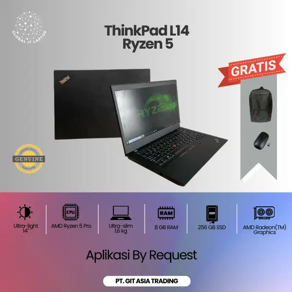 LENOVO L14 RYZEN 5 PRO | RAM 8/256GB SSD | 14 Inch Full HD Flip 180